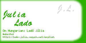 julia lado business card