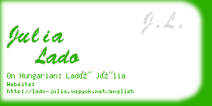 julia lado business card